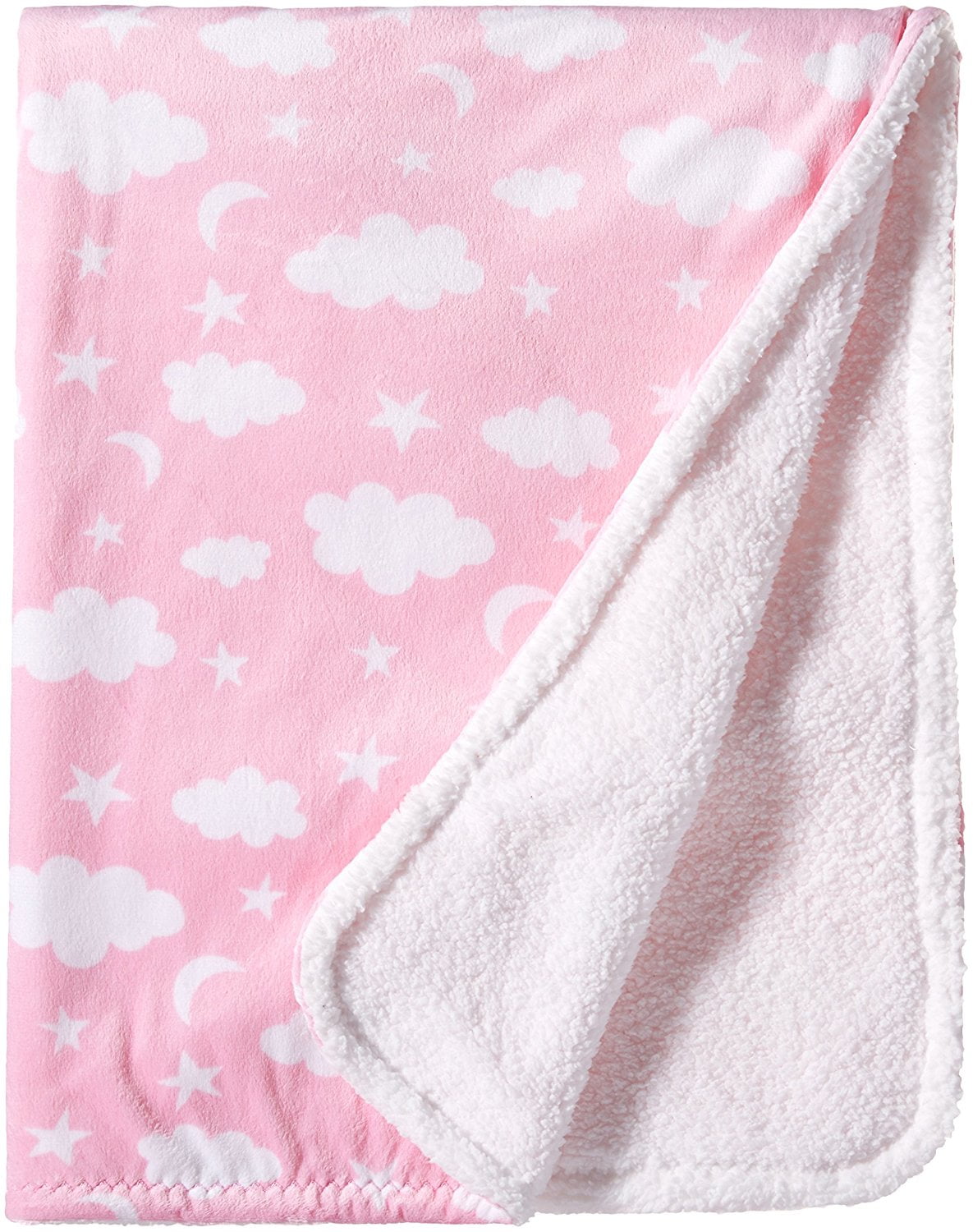 Spasilk Baby Comfort Velboa Fleece Blanket for Crib and Stroller, Pink