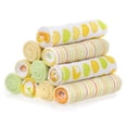 thumbnail image 1 of Spasilk Washcloth Wipes Set for Newborn Boys and Girls, Soft Terry Washcloth Set, Pack of 10, Yellow Dots, 1 of 7
