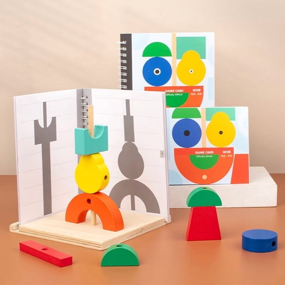 Spatial Building Blocks Set for Kids Three Projection Puzzle Toy Logical Thinking Training Math Learning Educational Gift