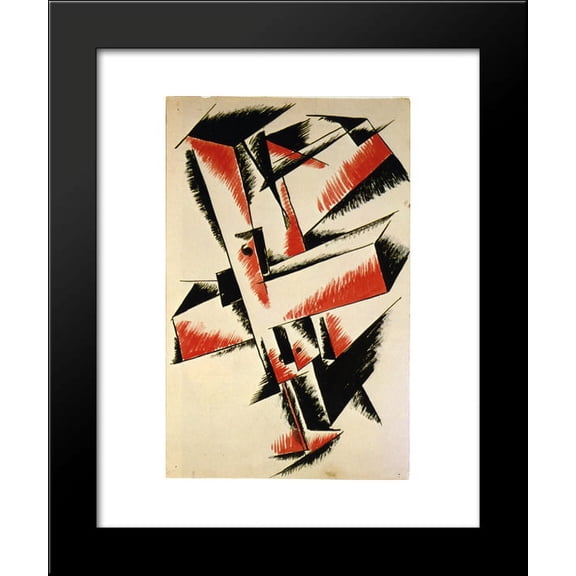 Spatial Force Construction 20x24 Framed Art Print by Popova, Lyubov
