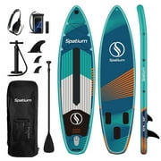 Spatium Sup Paddle Board 10'6''×31''×6'' Inflatable Stand Up Paddle Board with Premium Sup Accessories Including Backpack,Fins, Leash, Paddle, Pump Inflatable Paddle Board for Adults Green
