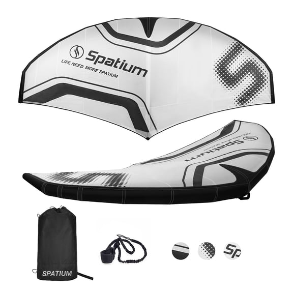 Spatium Wingfoil Wind Wing foil Inflatable Surfing Kite Outdoor Sports Inflatable Wind Wing for Water Surfing, Snow Skiing,Wingsurfing Water Sports High Performance Wing Light Gray 5m²
