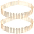 thumbnail image 1 of Spatiy 2 Sets Small Garden Wooden Fence Pickets Edgings Garden Picket Fence Decorative Fence Fencing Border Decor 5cm, 1 of 7