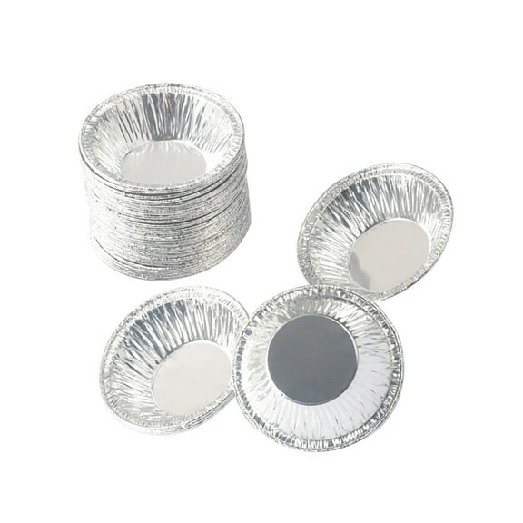 Spatiy 250PCS foil pans pan egg molds tins tin cups round pie cupcake- Aluminum Foil Cups Muffin Cupcake Tin- Mold Round Egg Molds Tool