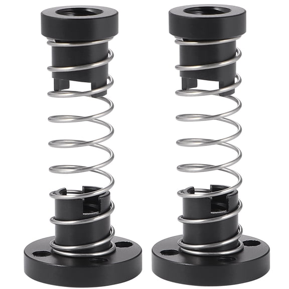 Spatiy 2pcs Anti Backlash Nuts Threaded Rod Screws Stainless Steel Screw Spring Nuts 3D Accessories ( Pitch 2mm 4mm )