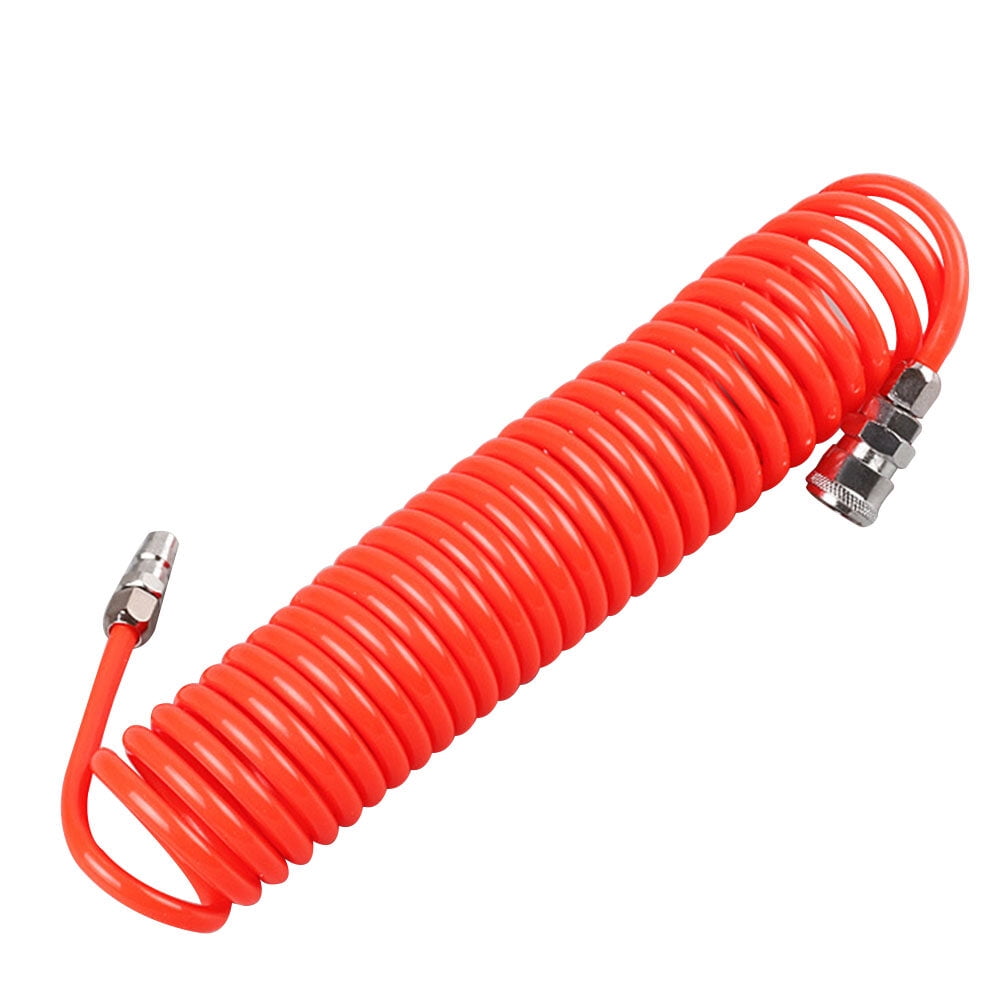 10.5m Spring Air Hose Spiral Coil Orange ODxID 8x5mm European