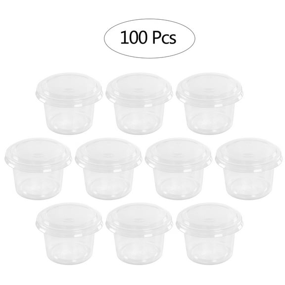 OUNONA White Disposable Sauce Cups for Daily Use Safe PP Material with Great Sealing Effect 120ml