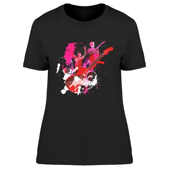 Spatter Music Guitar T-Shirt Women -Image by Shutterstock, Female XX-Large