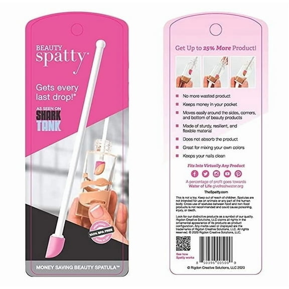 The Spatty: Last Drop Makeup Spatula, Reusable and Flexible Facial Stick,Lotion, Make-up, Beauty Product, Extract Everything Leaving Zero Waste As Seen On Shark Tank