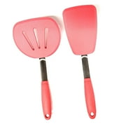 Spatula Heat Resistant Set Nonstick Cookware Flexible Wide Set of 2 Turner Exultimate