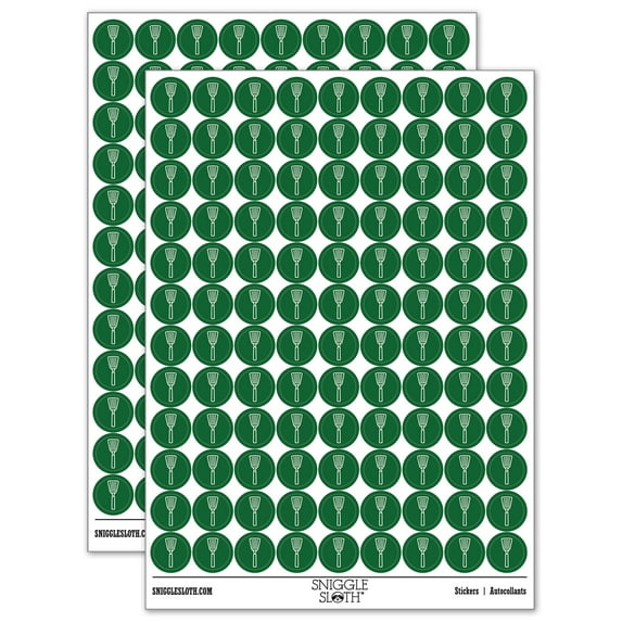 Spatula Kitchen Utensil BBQ Grilling 200+ Round Stickers - Dark Green - Matte Finish - 0.50" Size