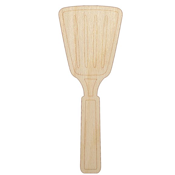 Spatula Kitchen Utensil BBQ Grilling Wood Shape Unfinished Piece Cutout Craft DIY Projects - 4.70 Inch Size - 1/4 Inch Thick