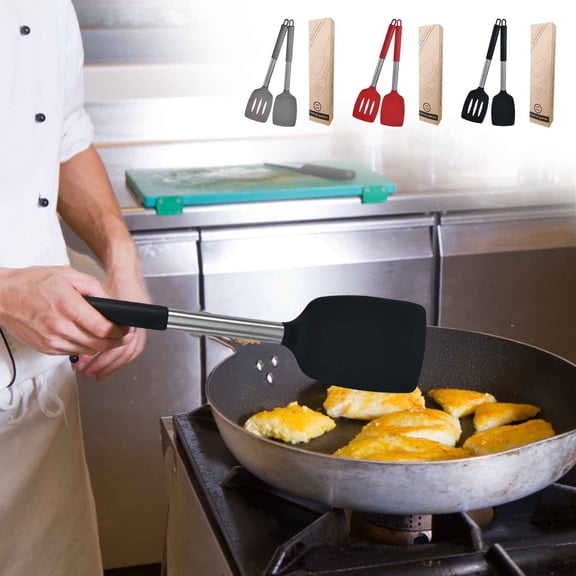 Spatula, Non-Stick Cooking Turner, 1-Piece Flexible Scraper with Heat-Resistant Head for Easy Flipping & Stirring, Ideal for Everyday Cooking & Baking on Non-Stick Cookware Aestivo | AESTIVO