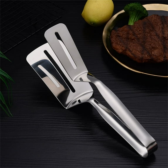 Spatula Tongs, Inch Multifunctional Kitchen Utensil Cooking Steak Clip, Food Flipping Shovel - Barbecue Accessories, Egg Clip