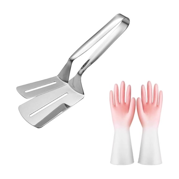 Spatula Tongs, Stainless Steel Fried Fish Shovel Clamp Food TongFish Tong Non-stick Clip Steak Shovel Spatula KitchenTools For Restaurant Kitchen