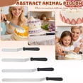 thumbnail image 1 of Spatulas Offset Spatula Stainless Steel Cake Decorating Spatulas Set 6Inch Blades Professional Angled Cake Spatula Plastic Frosting Handle for Home Kitchen or Bakery, 1 of 5