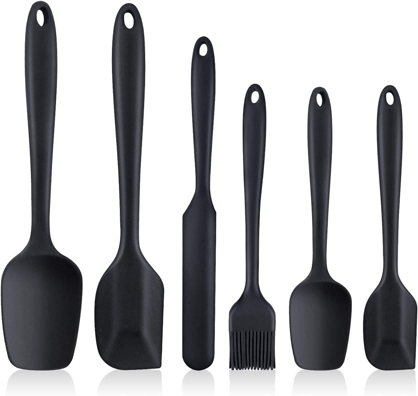 Spatulas Set of 6, Food Grade Silicone Spatulas, Rubber Spatulas Heat