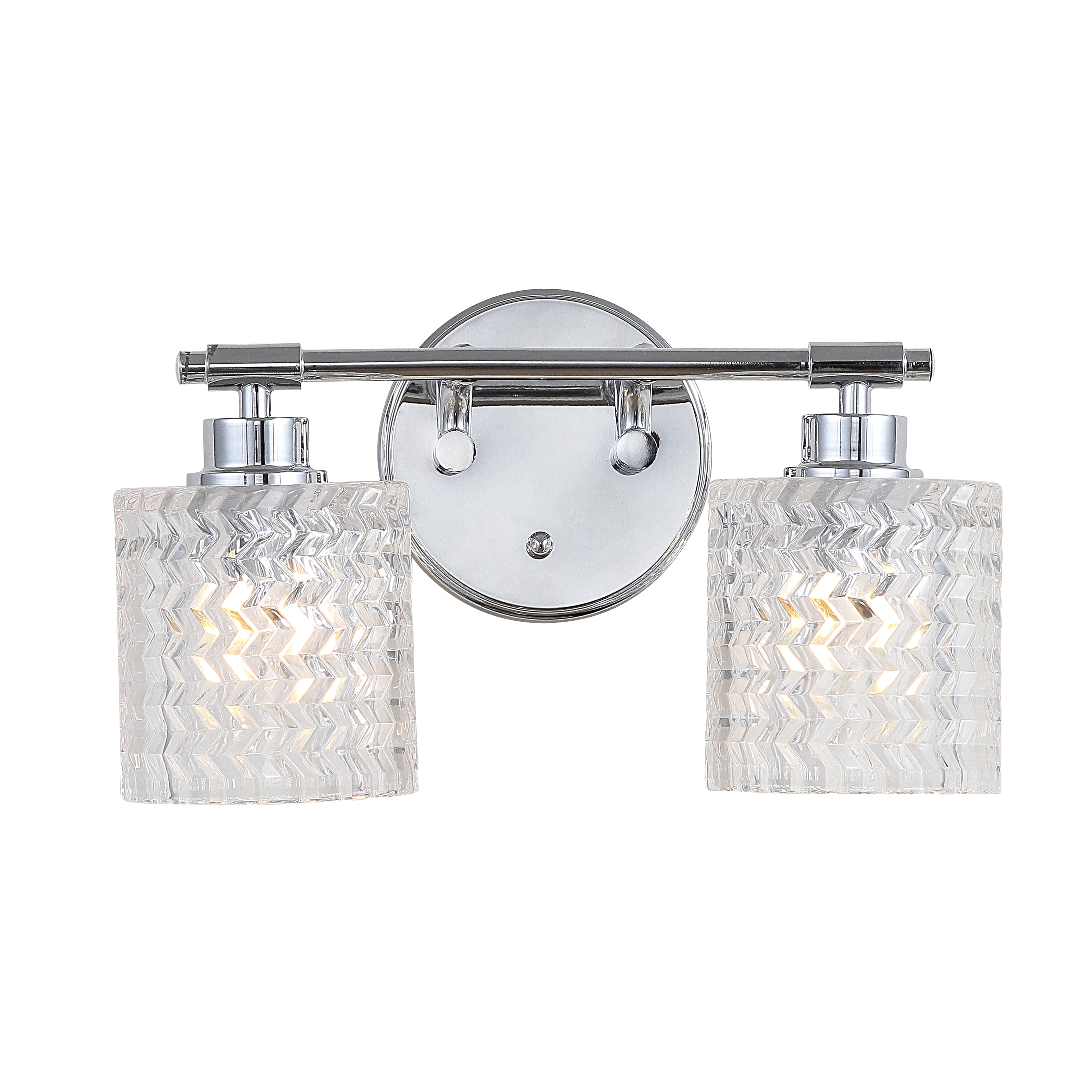 Elegant Chrome Cylinder 13" LED Vanity Wall Light with Dimmable Edison Bulbs