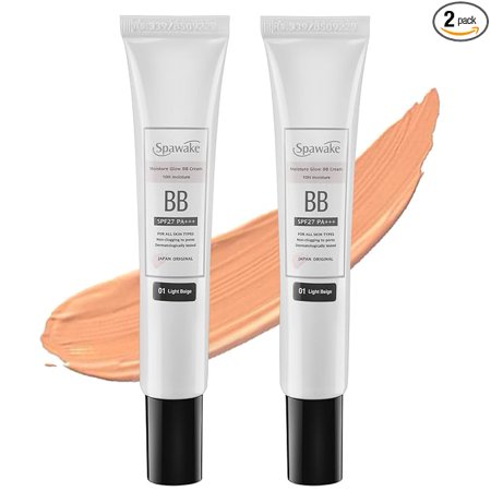 Spawake Moisture Glow Bb Natural Cream 01 Light Beige, Spf27/Pa+++, All Skin Types, Pack Of 2, 60G