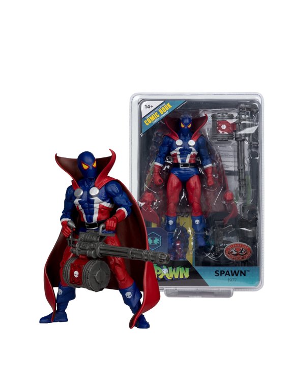 Spawn 1977 (Red & Blue) 7" Action Figure w/Comic and Digital Collectible Red Platinum Edition - McFarlane Toys