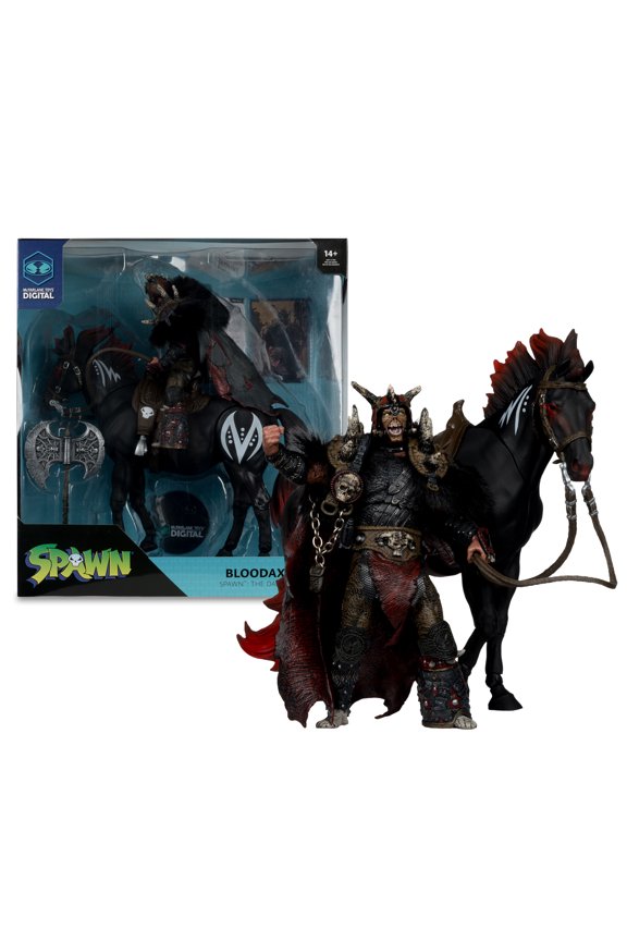 Bloodaxe with Horse (Spawn: The Dark Ages) 7" Action Figure 2 Pack w/ Digital Collectible - McFarlane Toys