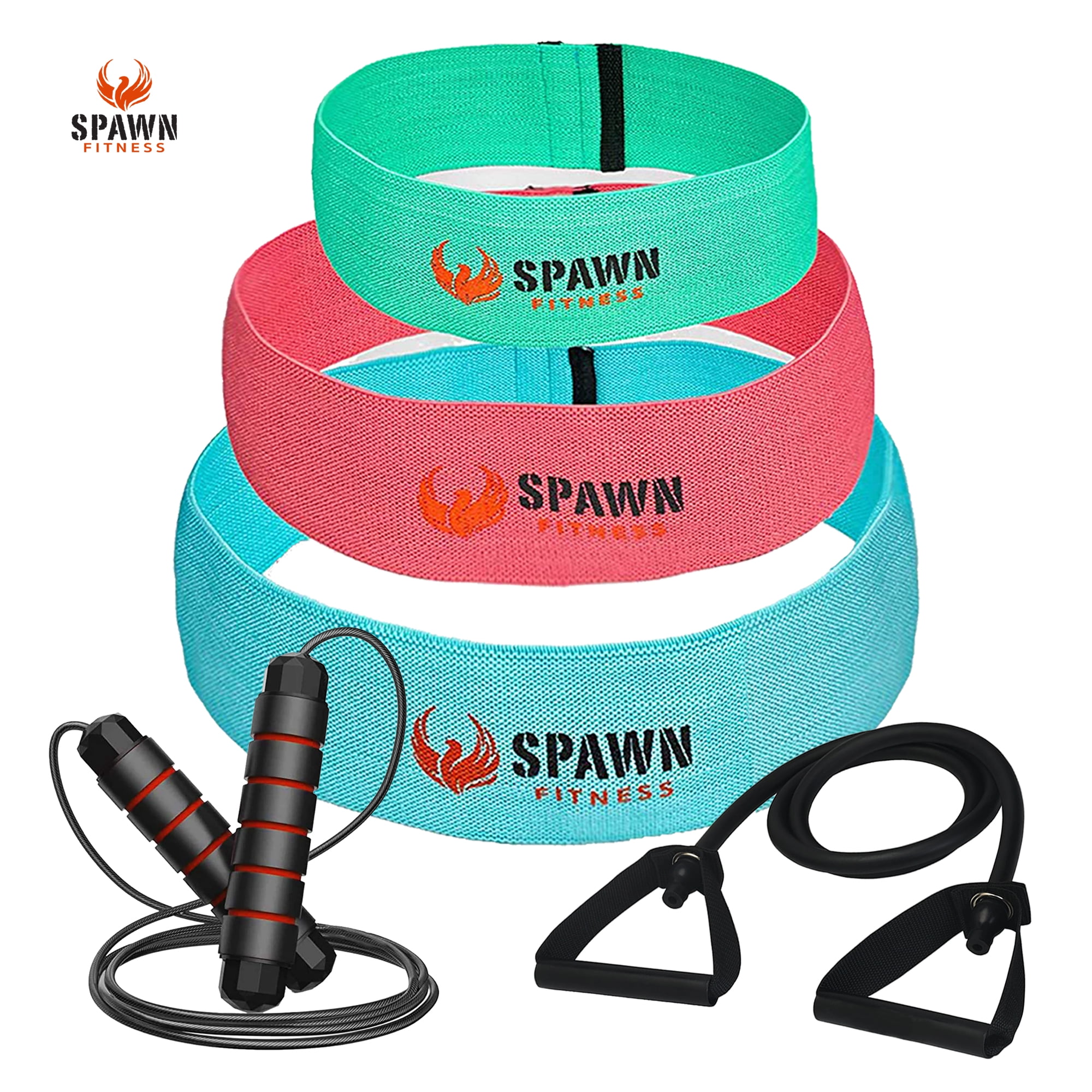 Spawn Fitness Fabric Resistance Exercise Bands for Workout Fitness