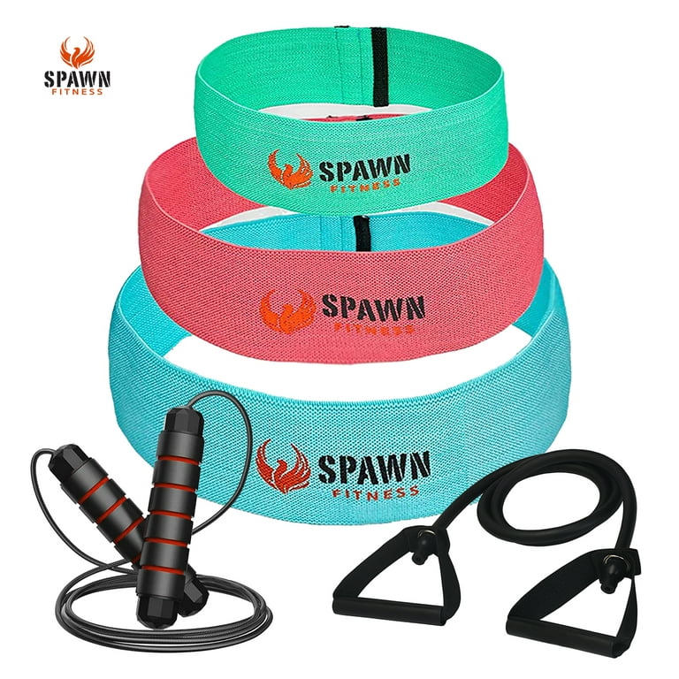 Spawn Fitness Fabric Resistance Exercise Bands for Workout Fitness Jump  Rope 
