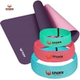 thumbnail image 1 of Spawn Fitness Yoga Mat Nonslip Fitness Mats and 3 Pack Fabric Resistance Bands Set, 1 of 11