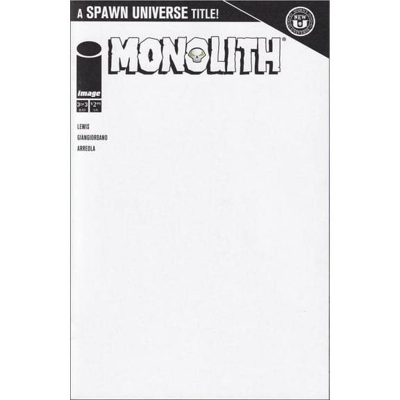 Spawn Monolith #3 (of 3) Cvr B Blank Sketch Var (mr) Image Comics Comic Book
