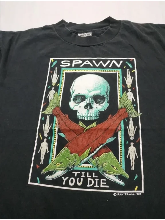 Spawn Movie 1987 Till You Die Tee Skull Horror Black Unisex Tshirt S-5XL KH14572