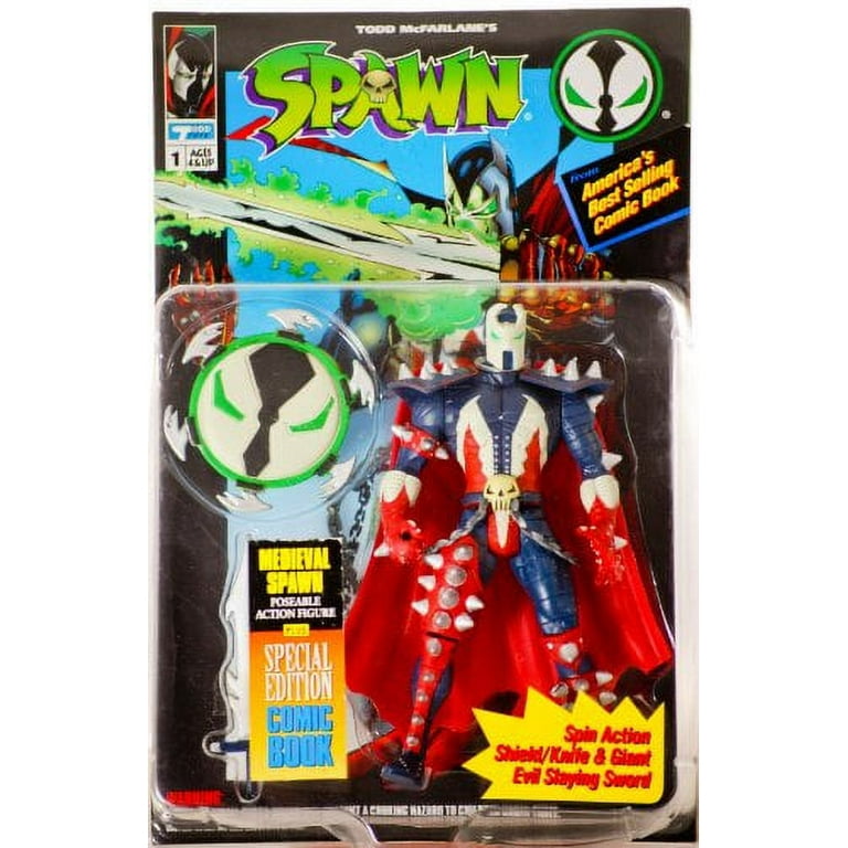 Spawn series 1 Medieval Spawn Action Figure by McFarlane Toys w comic