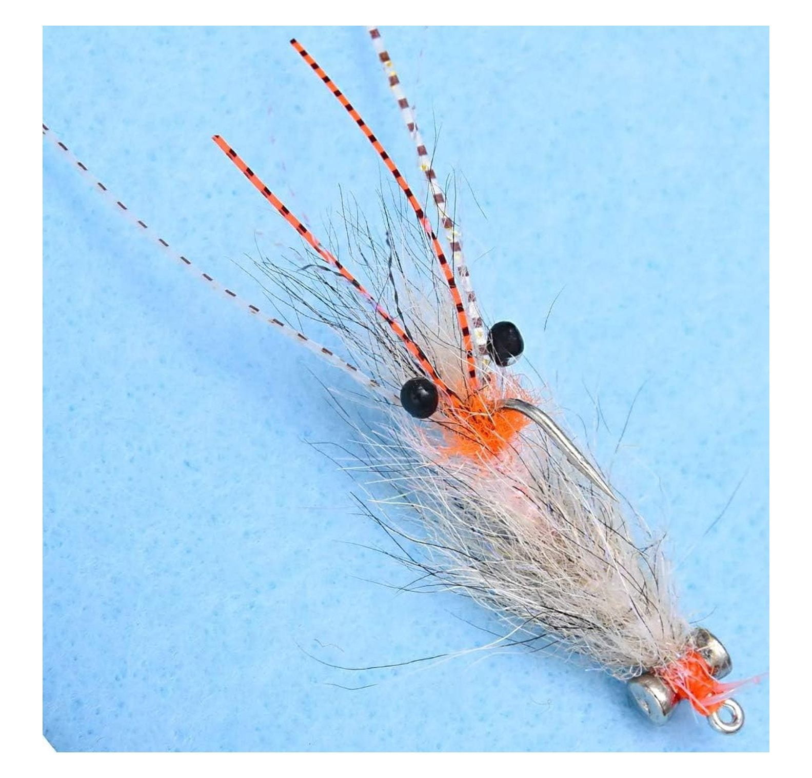 Enrico Puglisi Spawning Shrimp Fly - 3 Pack, Saltwater Fly Fishing, Bead Chain Eyes