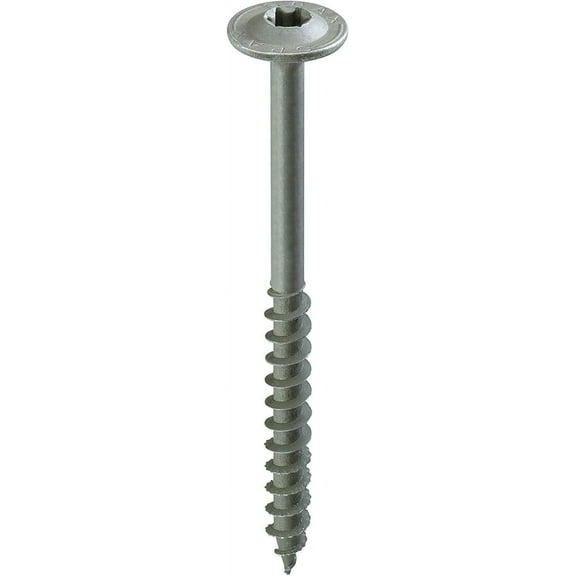 PrimeSource Powerlag Wood Screw T-Star Drive Washer Head - 50 Pack, 1/4 x 4.5 In, Black