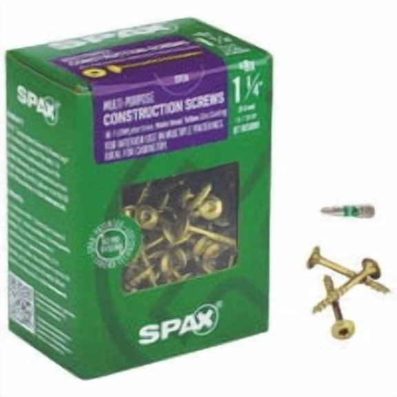 Spax Interior Washer Head Multi-Material Cabinet Screw - Pack of 12 Case Quantity Pack