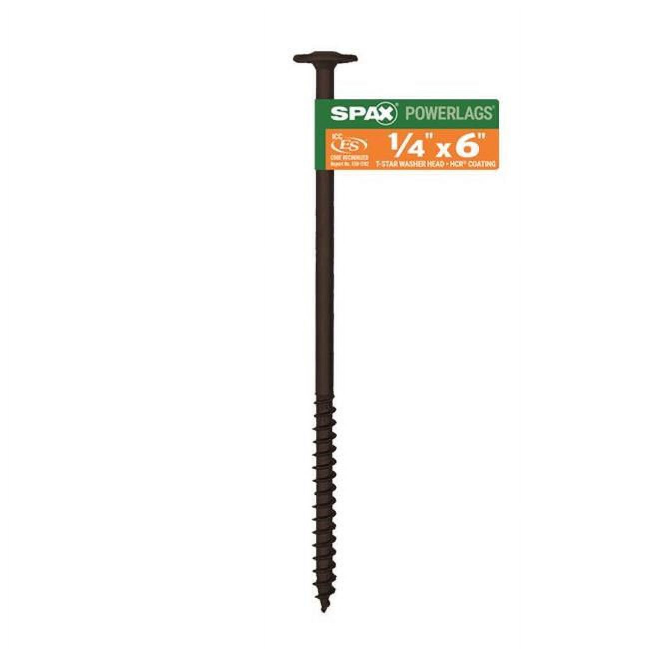 Spax Power Lags 0.25 x 6 in. Washer High Corrosion Resistant Carbon