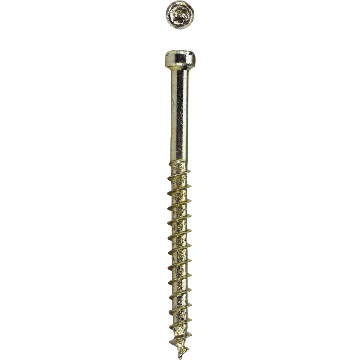 Spax 5042022 Power Trim No. 8 x 2 in. Star Round Head Trim Screws, Yellow- Pack of 100