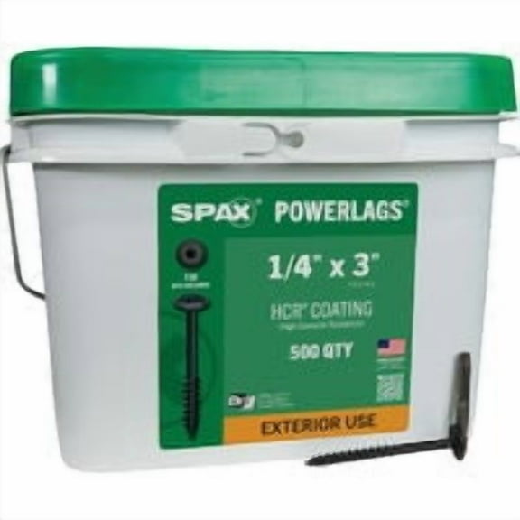 SPAX PowerLags Exterior Structural Lag Screw - Washer Head, HCR Coating - 1/4 In. x 3 In.