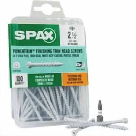 Spax PowerTrim T-Star Partial Thread Cylindric HCR Trim Screws - Pack of 6 Bulk Restock Pack