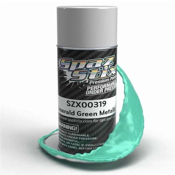 Spaz Stix 00310 Emerald Green Metallic Airbrush Ready Paint 2oz Bottle