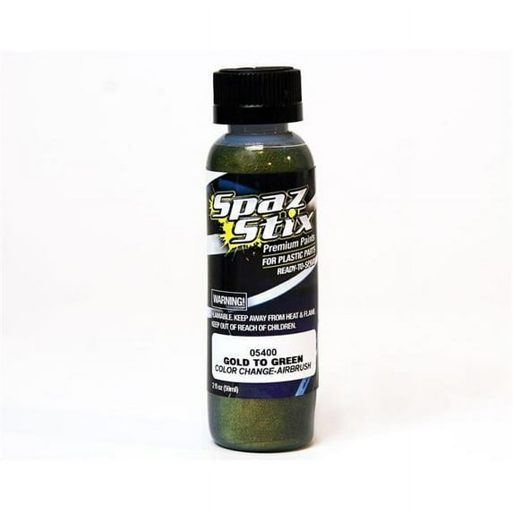 Spaz Stix 05400 Color Change Airbrush Ready Paint Gold/Green 2oz Bottle