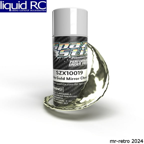 Spaz Stix 10019 White Gold Mirror Chrome Aerosol Paint 3.5oz Can