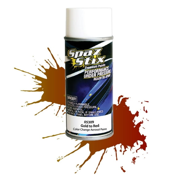 Spaz Stix 05309 Color Change Aerosol Paint Gold/Red 3.5oz Can