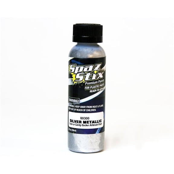 Spaz Stix Metallic Silver & Candy Backer Airbrush Paint - 2 oz