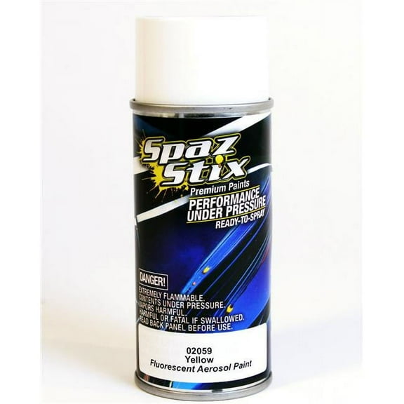 Spaz Stix 02059 Yellow Fluorescent Aerosol Paint 3.5oz Can