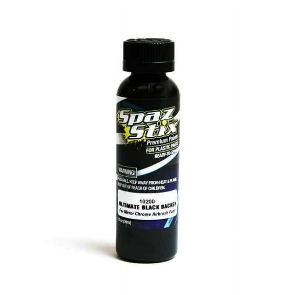 Spaz Stix 10200 Ultimate Black Backer for Mirror Chrome Airbrush Ready Paint 2