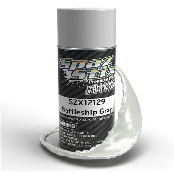 Spaz Stix SZX12129 3.5 oz Can Aerosol Paint, Battleship Gray