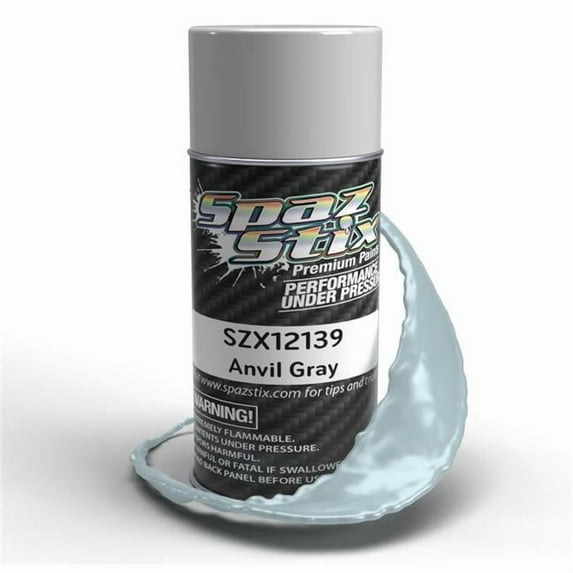 Spaz Stix SZX12139 3.5 oz Can Aerosol Paint, Anvil Gray