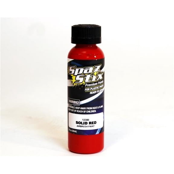 Spaz Stix 12300 Solid Red Airbrush Ready Paint 2oz Bottle