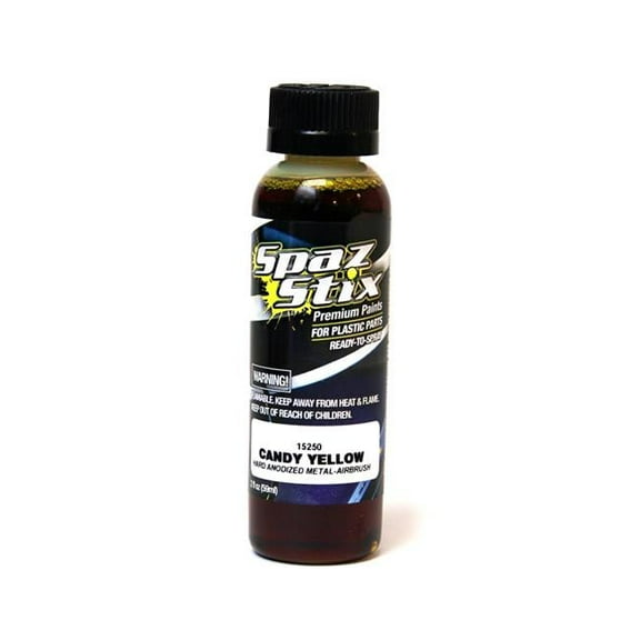 Spaz Stix 15250 Candy Yellow Airbrush Ready Paint 2oz Bottle