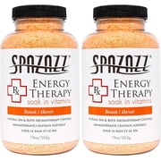 Spazazz RX Therapy Aromatherapy Salt Crystals 2 Pack 19oz Each   Energy Therapy   Relaxing Soak for Hot Tubs & Bathtubs